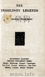 THE INGOLDSBY LEGENDS   1925  PDF电子版封面    THOMAS INGOLDSBY 