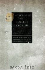 THE TEACHING OF COLLEGE ENGLISH   1934  PDF电子版封面    OACAR JAMES CAMPBELL 