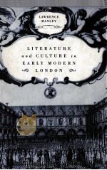 Literature and culture in early moderm London（ PDF版）