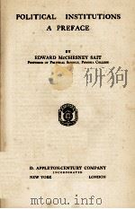 POLITICAL INSTITUTIONS A PREFACE（1938 PDF版）