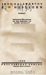 EIN HEILIGER   1929  PDF电子版封面     