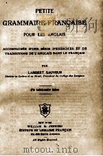 PETITE GRAMMAIRE FRANCAISE POUR LES ANGLAIS   1892  PDF电子版封面     