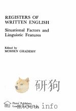 REGISTERS OF WRITTEN ENGLISH（1988 PDF版）