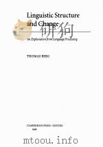 LINGUISTIC STRUCTURE AND CHANGE（1998 PDF版）