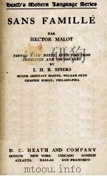 SANS FAMILLE   1925  PDF电子版封面    HECTOR MALOT 