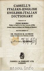 CASSELL'S ITALIAN-ENGLISH ENGLISH-ITALIAN DICTIONARY   1960  PDF电子版封面    PIERO REBORA 