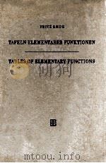 TABLES OF ELEMENTARY FUNCTIONS THIRD EDITION WITH 83 FIGURES（1959 PDF版）
