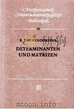 MATHEMATISCH-NATURWISSENSCHAFTLICHE BIBLOTHEK 12 DETERMINANTEN UND MATRIZEN   1957  PDF电子版封面    DR. R. KOCHENDORFFER 