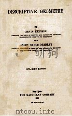 DESCRIPTIVE GEOMETRY ENLARGED EDITION   1927  PDF电子版封面    ERVIN KENISON AND HARRY CYRUS 
