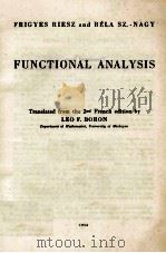 FUNCTIONAL ANALYSIS   1956  PDF电子版封面    LEO F. BORON 