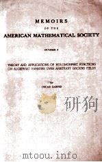 MEMOIRS OF THE AMERICAN MATHEMATICAL SOCIETY NUMBER 5（ PDF版）