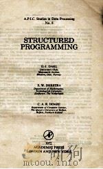 STRUCTURED IN DATA PROCESSING NO.8 STRUCTURED PROGRAMMING   1972  PDF电子版封面    O.J.DAHL等 