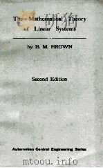 THE MATHEMATICAL THEORY OF LINEAR SYSTEMS SECOND EDITION（1965 PDF版）
