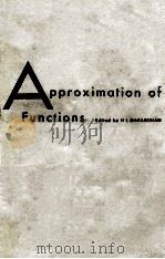 APPROXIMATION OF FUNCTIONS   1965  PDF电子版封面    HENRY L. GARABEDIAN 