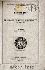 THE SOLAR CONSTANT AND SUNSPOT NUMBERS   1945  PDF电子版封面    L. B. ADDRICH 
