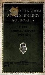 UNITED KINGDOM ATOMIC ENERGY AUTHORITY SITH ANNUAL REPORT 1959-60（1960 PDF版）