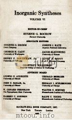 INORGANIC SYNTHESES VOLUME VI   1960  PDF电子版封面    LUDWIG F. AUDRIETH 等 