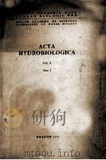 ACTA HYDROBIOLOGICA VOL.3 FASC.1（1961 PDF版）