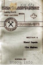 INTERNATIONAL GEOLOGICAL CONGRESS  CONGRES GEOLOGIQUE INTERNATIONAL TWENTY-FOURTH VINGT-QUATRIEME SE   1972  PDF电子版封面     