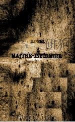 MANUEL DU MAITRE-INFIRMIER TITRE PREMIER   1940  PDF电子版封面     