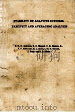 STABILITY OF ADAPTIVE SYSTEMS:PASSIVITY AND A VERAGINIG ANALYSIS（ PDF版）