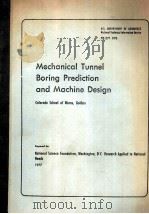 MECHANICAL TUNNEL BORING PREDICTION AND MACHINE DESIGN     PDF电子版封面     