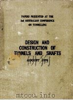 DESIGN AND CONSTRUCTION OF TUNNELS AND SHAFTS AUGUST 1976     PDF电子版封面     