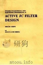 ACTIVE RC FILTER DESIGN     PDF电子版封面    JEAN-CLAUDE 