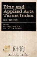 FINE AND APPLIED ARTS TERMS INDEX     PDF电子版封面     