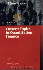 CURRENT TOPICS IN QUANTITATIVE FINANCE（ PDF版）