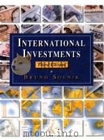 INTERNATIONAL INVESTMENTS THIRD EDITION     PDF电子版封面  0201567075   