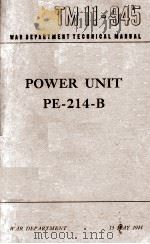 POWER UNIT PE-214-B   1944  PDF电子版封面     