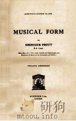 MUSICAL FORM TWELFTH IMPRESSION     PDF电子版封面     