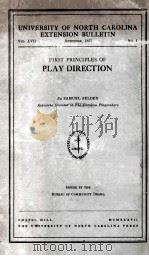 FIRST PRINCIPLES OF PLAY DIRECTION   1937  PDF电子版封面    SAMUEL SELDEN 