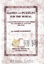 GAMES AND PUZZLES FOR THE MUSICAL（1910 PDF版）
