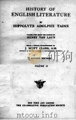 HISTORY OF ENGLISH LITERATURE VOLUME II   1900  PDF电子版封面    HENRY VAN LAUN 