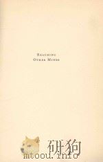 REACHING OTHER MINDS   1929  PDF电子版封面     