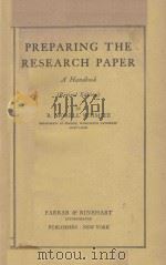 PREPARING THE RESEARCH PAPER（1939 PDF版）