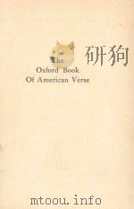 THE OXFORD BOOK OF AMERICAN VERSE（1933 PDF版）