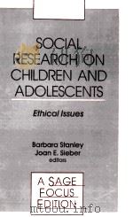 SOCIAL RESEARCH ON CHILDREN AND ADOLESCENTS     PDF电子版封面     