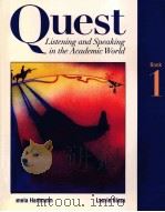 QUEST LISTENING AND SPEAKING IN THE ACADEMIC WORLD BOOK 1     PDF电子版封面    LAURIE BLASS 