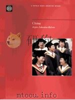 CHINA HIGHER EDUCATION REFORM     PDF电子版封面    WASHINGTON D.C. 