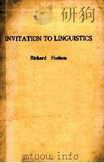 INVITATION TO LINGUISTICS     PDF电子版封面    RICHARD HUDSON 