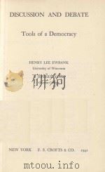DISCUSSION AND DEBATE   1941  PDF电子版封面    HENRY LEE EWBANK AND J. JEFFER 