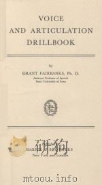 VOICE AND ARTICULATION DRILLBOOK   1942  PDF电子版封面     