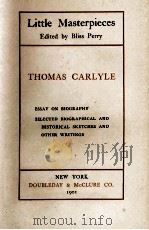 LITTLE MASTERPIECES THOMAS CARLYLE（1901 PDF版）