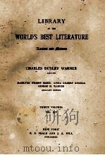 LIBRARY OF THE WORLD'S BEST LITERATURE THIRTY VOLUMES VOL.XIV   1897  PDF电子版封面     
