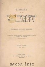 LIBRARY OF THE WORLD'S BEST LITERATURE THIRTY VOLUMES VOL.XXVI   1897  PDF电子版封面     