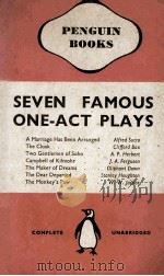SEVEN FAMOUS ONE-ACT PLAYS   1939  PDF电子版封面     