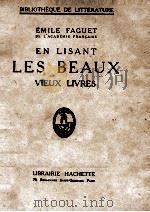 LES BEAUX VIEUX LIVRES   1911  PDF电子版封面     